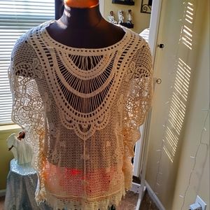 Cream Crochet top